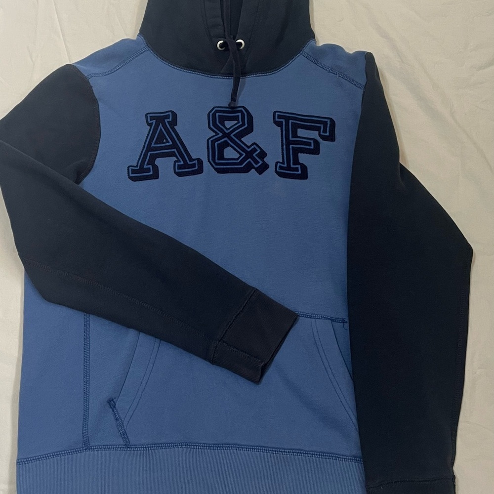 Vintage Y2K Abercrombie & Fitch Two-Tone Blue Hoodie